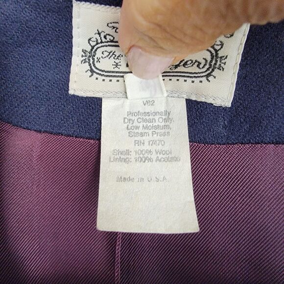 The Villager Blazer Womens 10 Blue Wool Double Breasted Gold Buttons Vintage - Picture 4 of 14